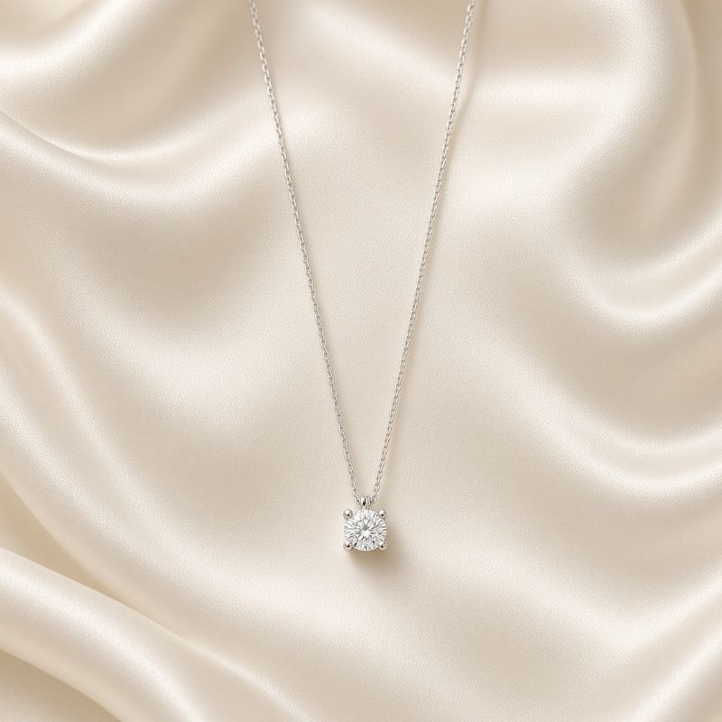 Dainty Solitaire Zirconia Necklace