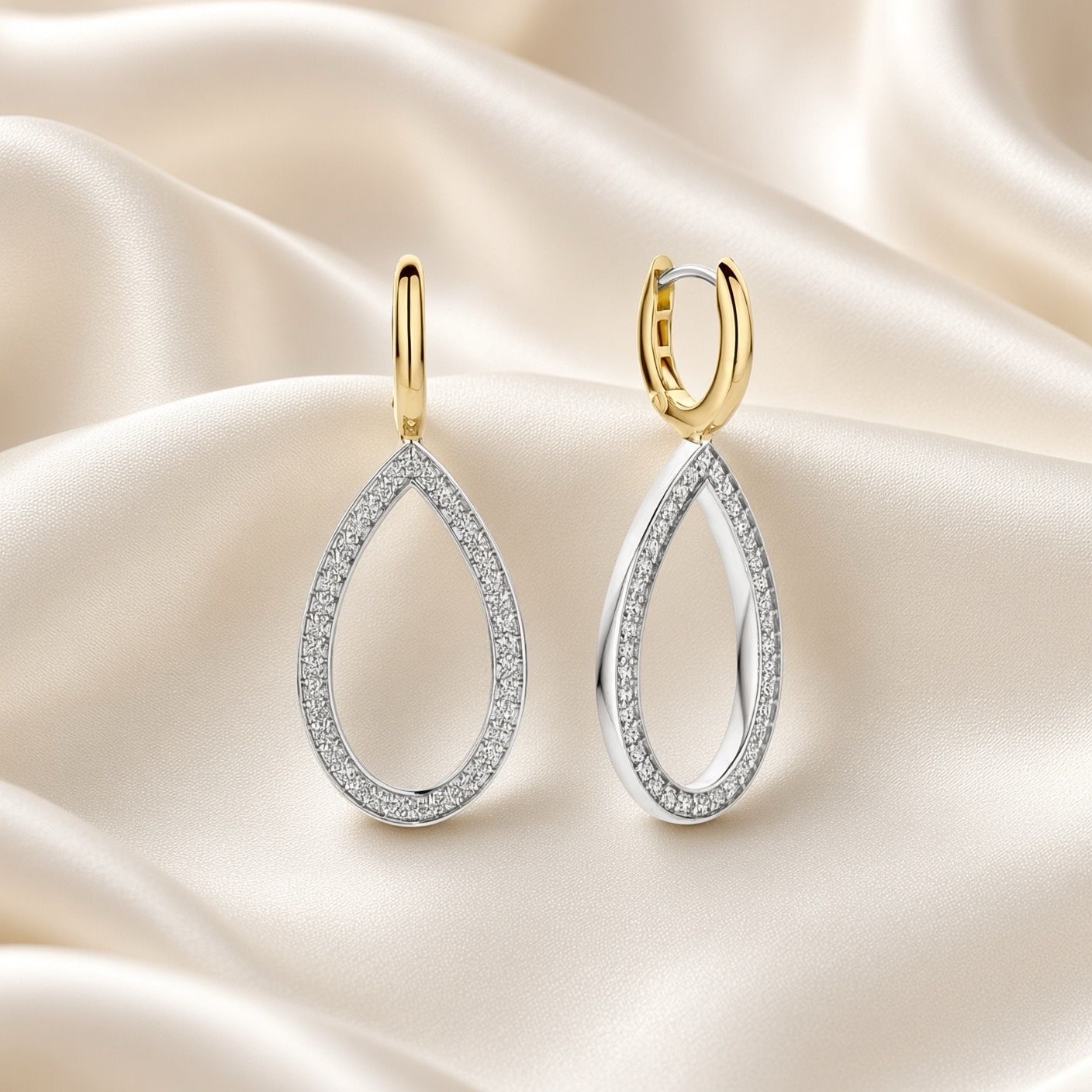 Pavé Teardrop Earrings