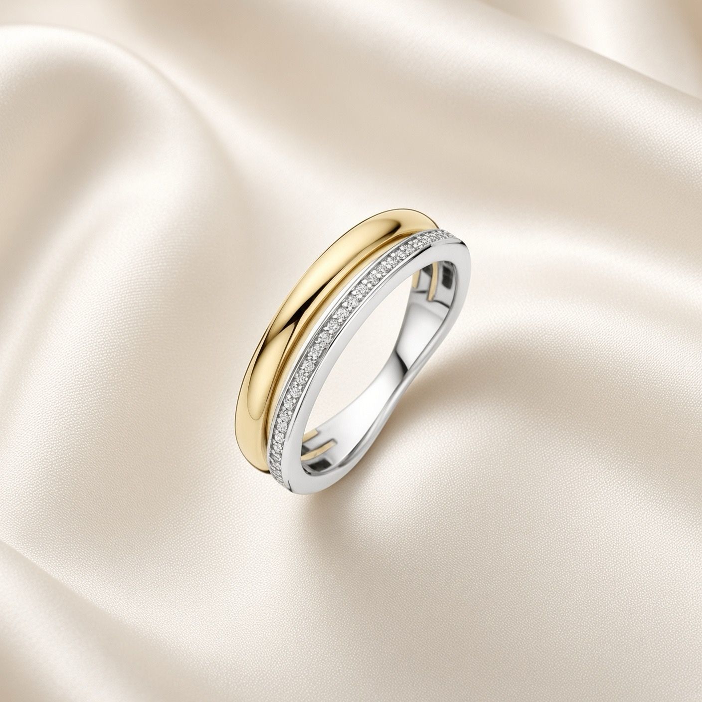 Two Tone Stackable Style Ring
