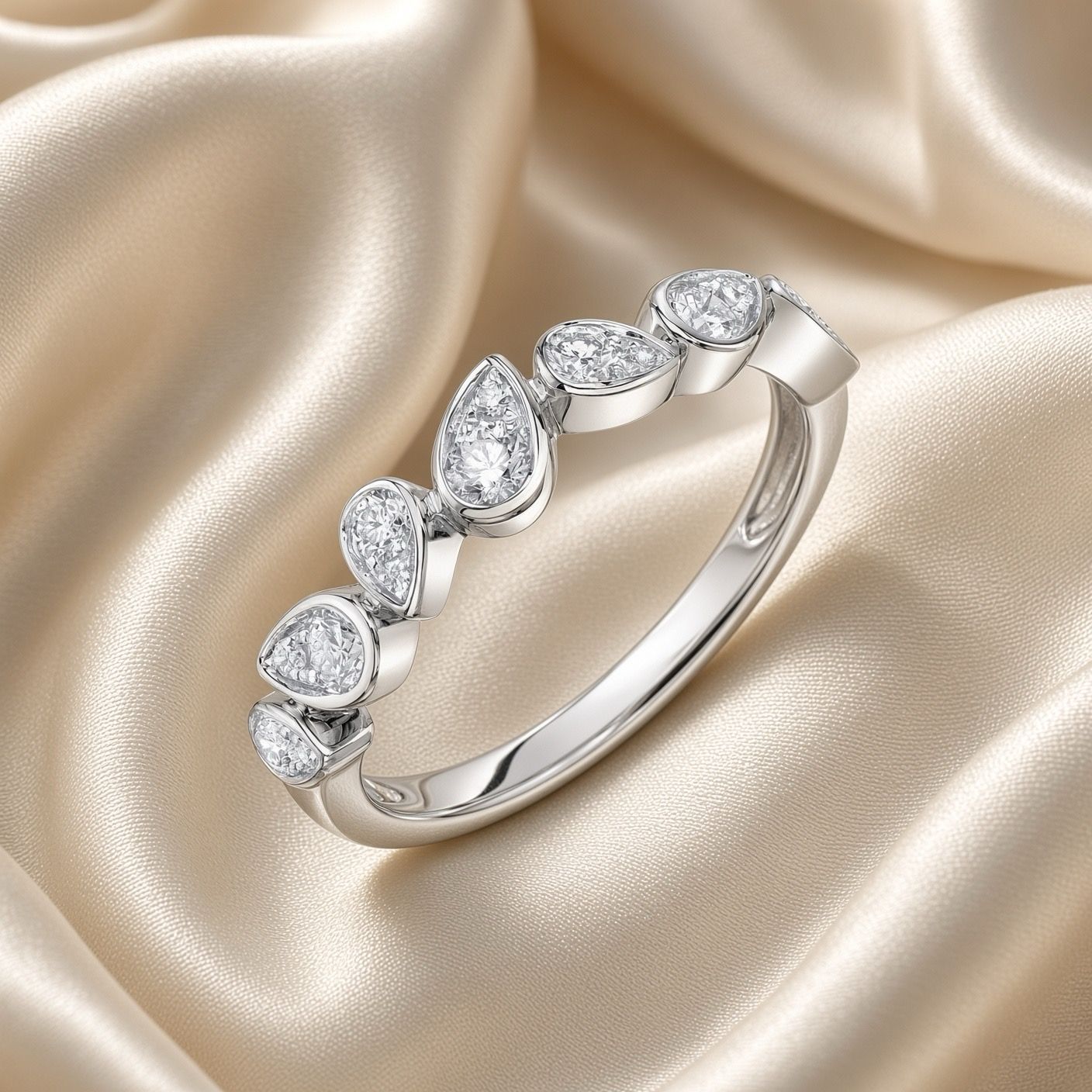 Stackable Pear Diamond Ring