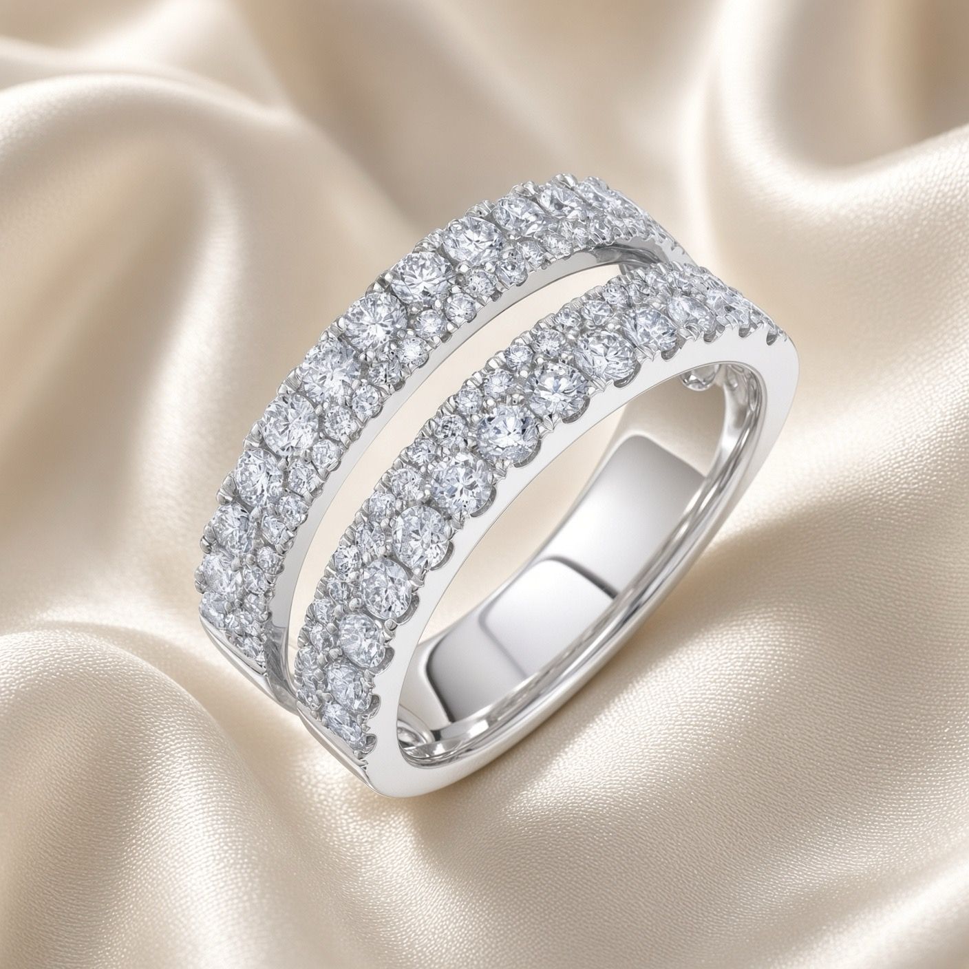 Double Row Pavé Ring