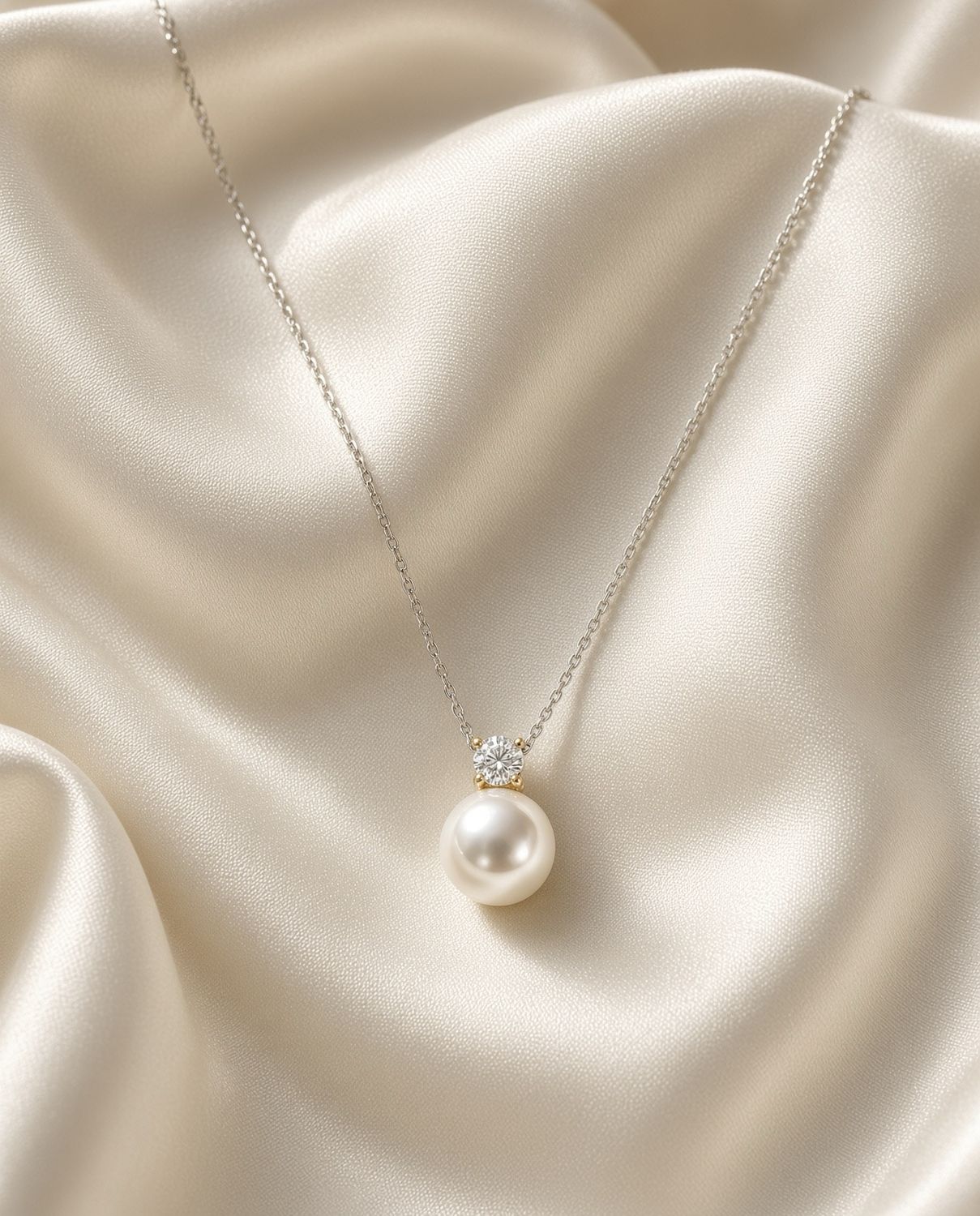 Pearl and Zirconia Necklace