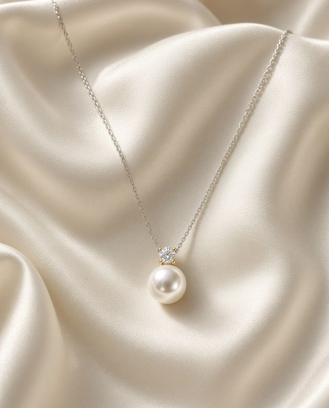 Pearl and Zirconia Necklace