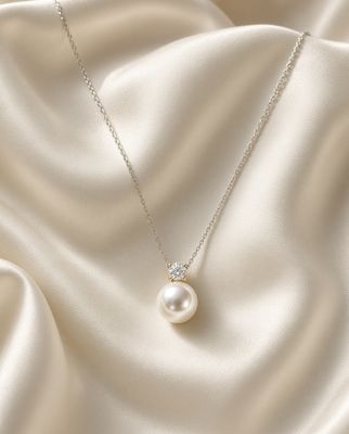 Pearl and Zirconia Necklace