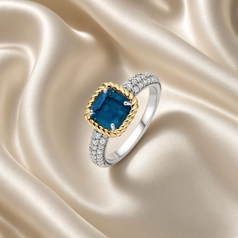 12399DB/54- Blue Zirconia Ring