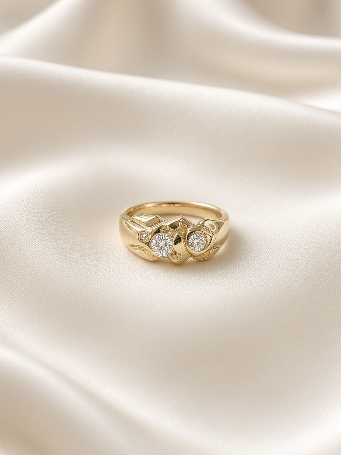 Men's Gold Nugget Ring