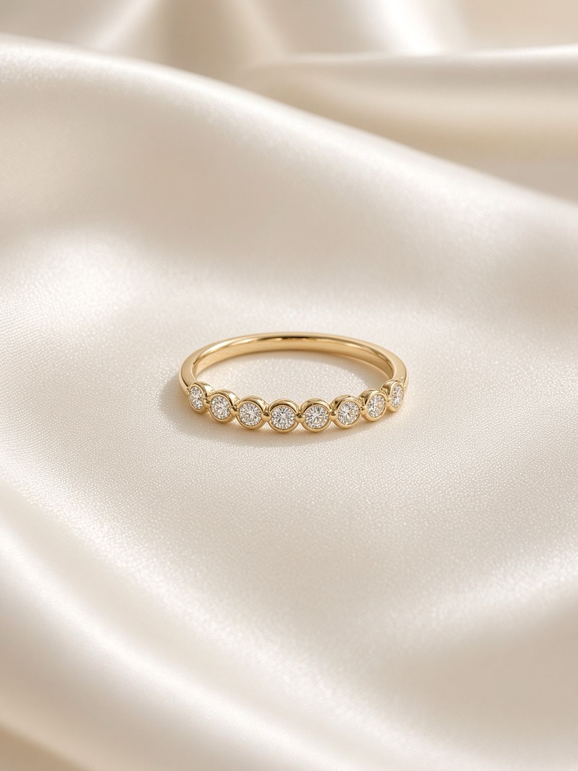 Bezel Diamond Stackable Ring