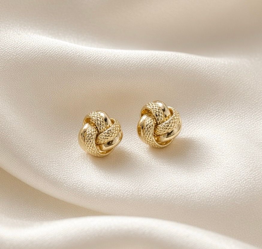 Textured Knot Earrings