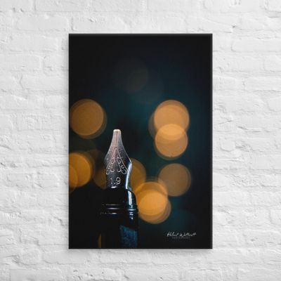 Fountain Pen nib closeup Canvas Print