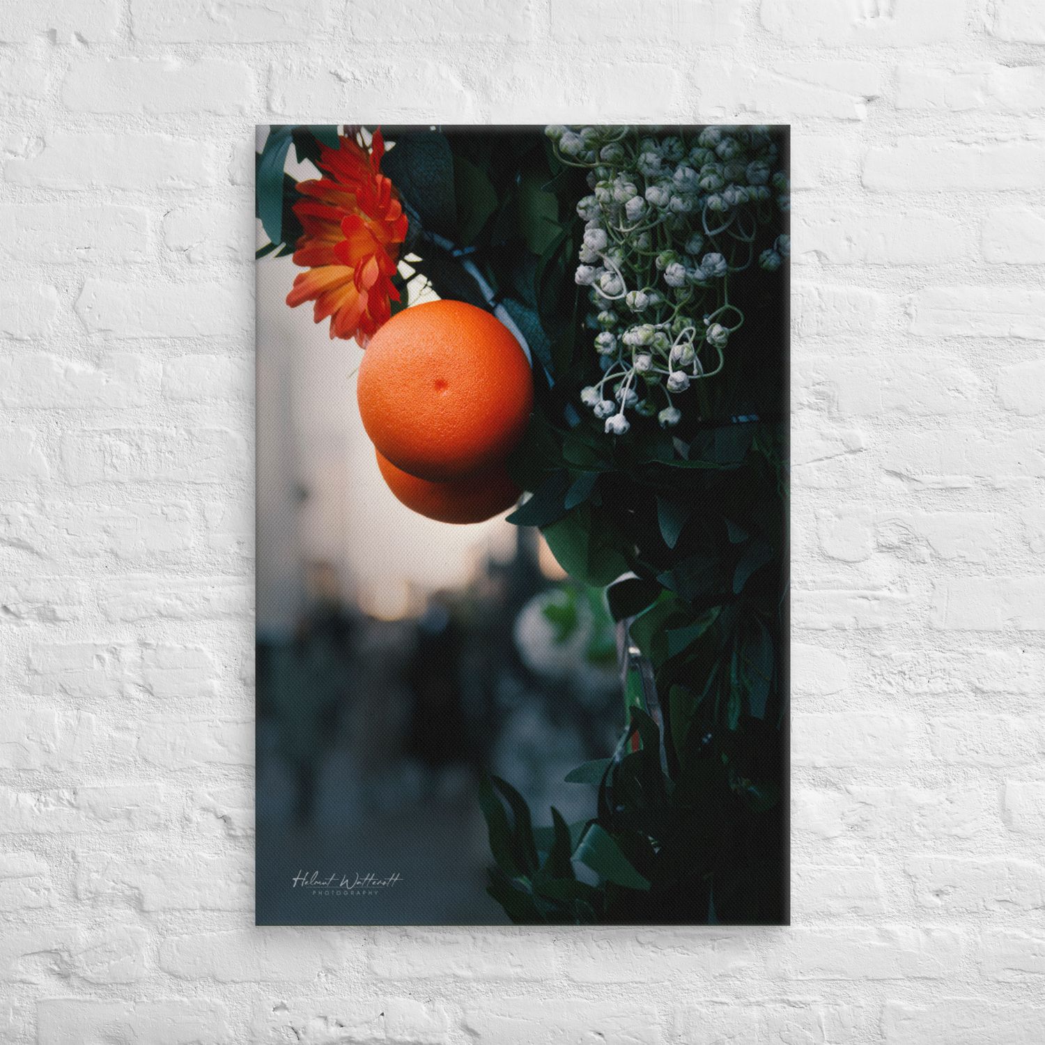 Orange Tree Decor Canvas Print