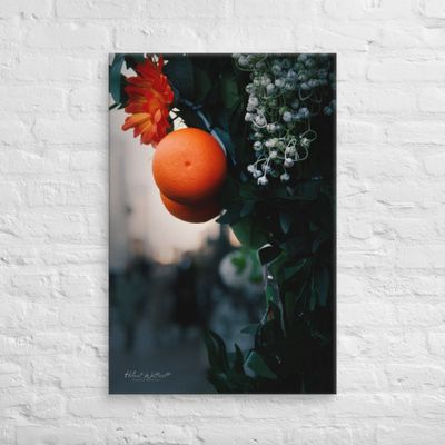 Orange Tree Decor Canvas Print