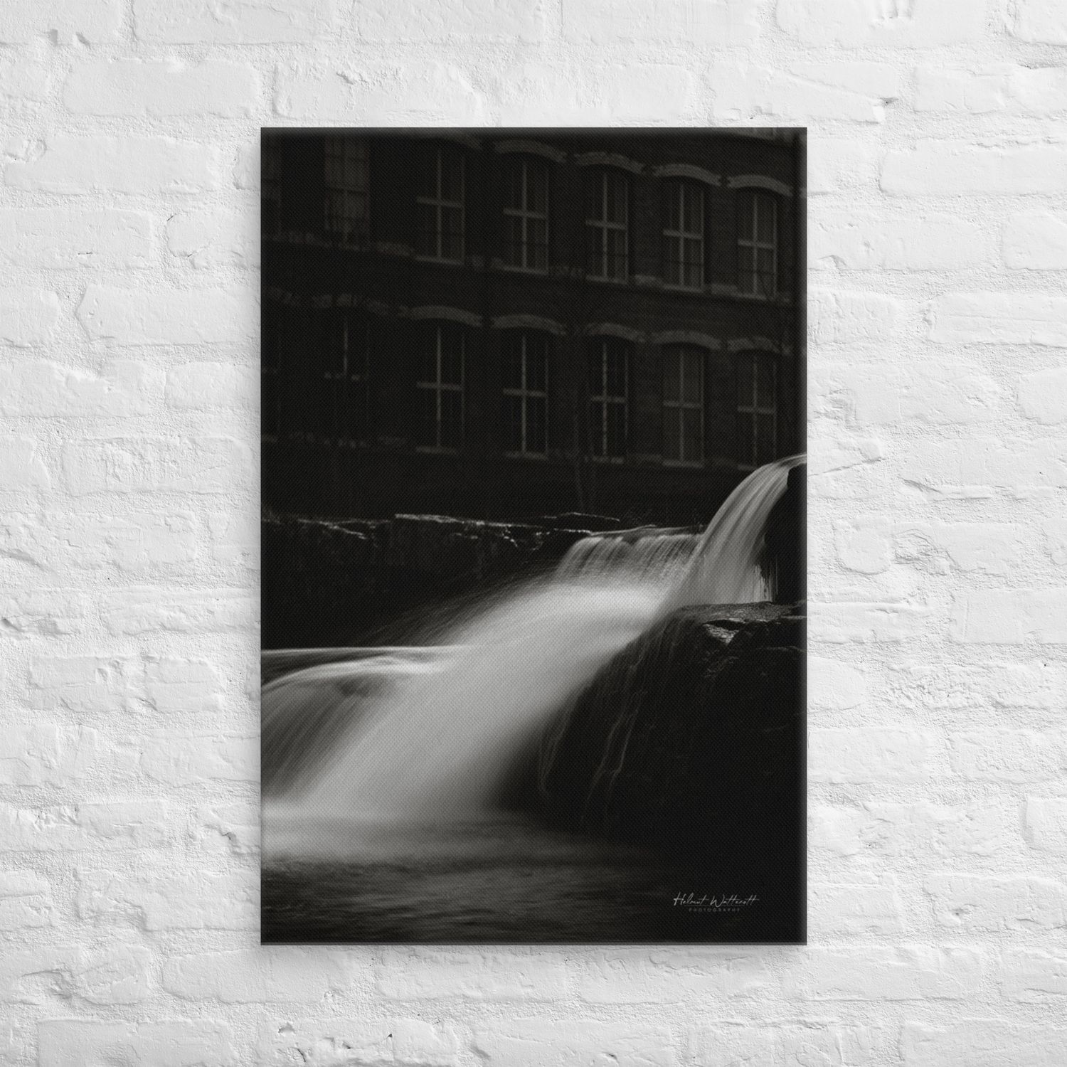 Paisley Mill Waterfall closeup wall art Canvas Print