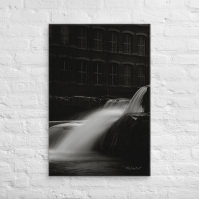 Paisley Mill Waterfall closeup wall art Canvas Print