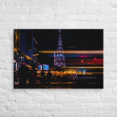 St Enoch Square at Christmas Time Wall Art Canvas Print