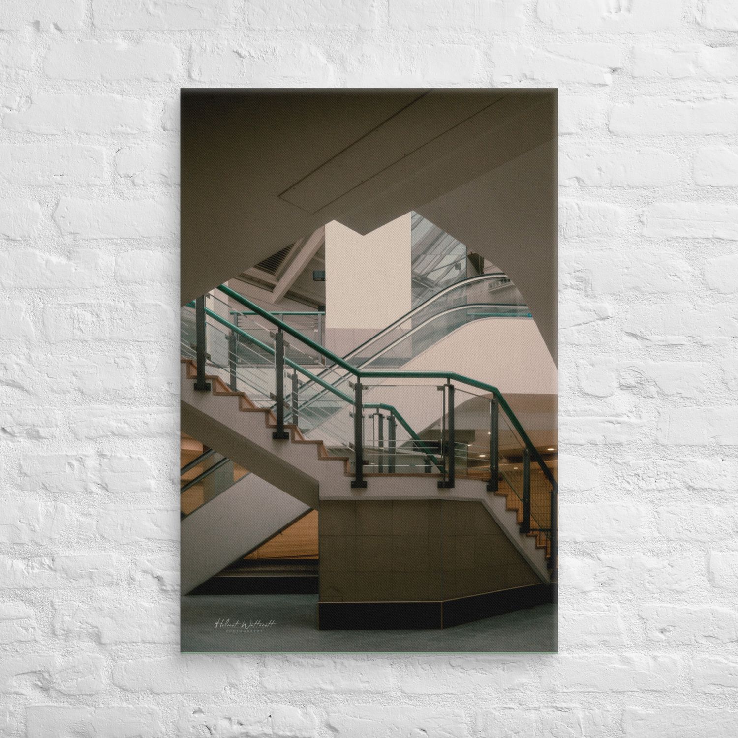 Staircase in the Greenock Oak Mall wall art Canvas Print