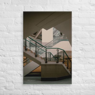 Staircase in the Greenock Oak Mall wall art Canvas Print