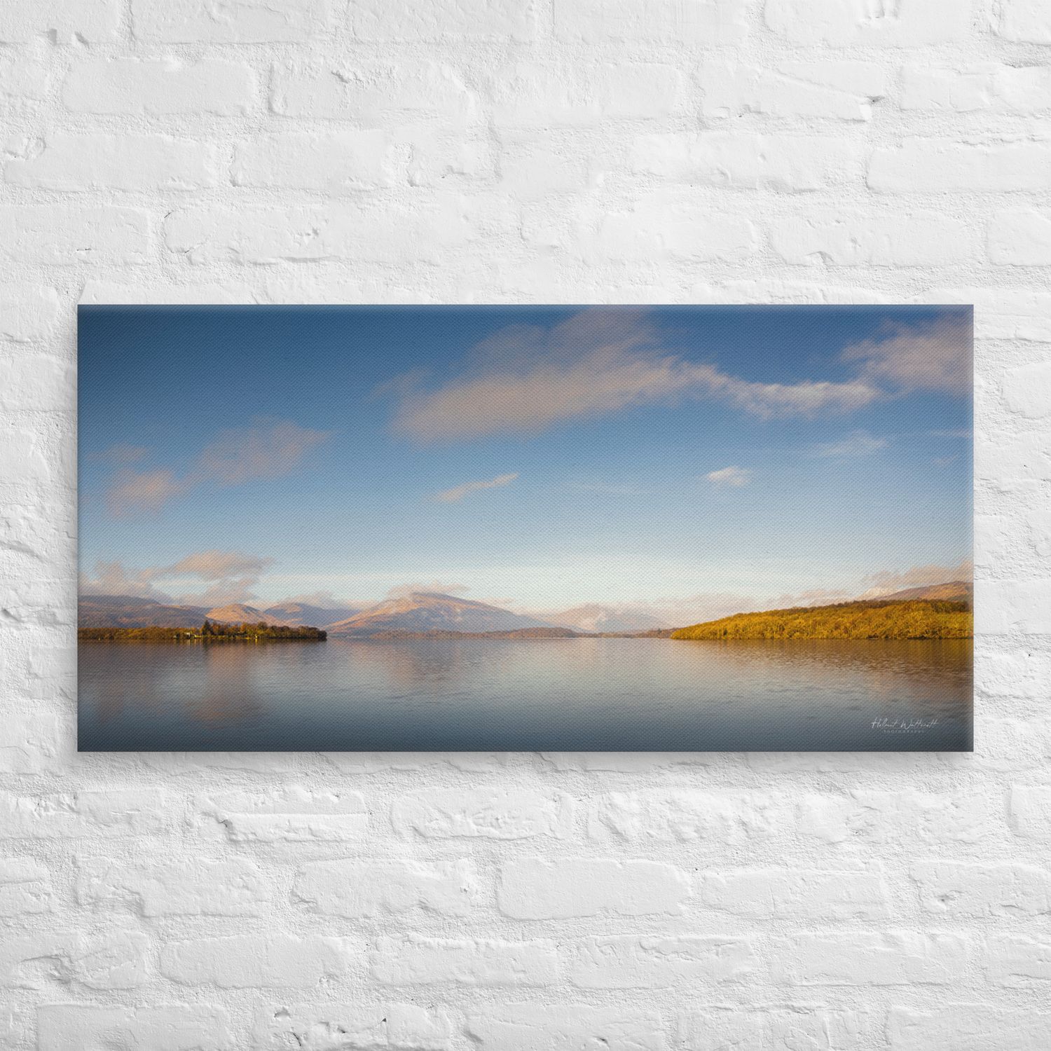 Loch Lomond wide landscape wall art Canvas Print