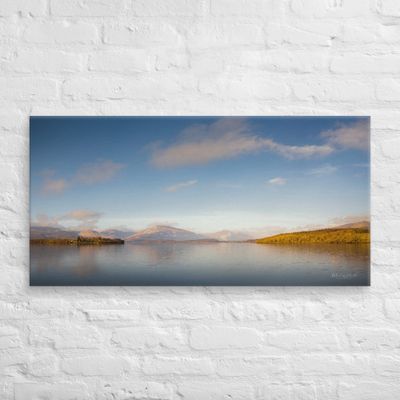 Loch Lomond wide landscape wall art Canvas Print