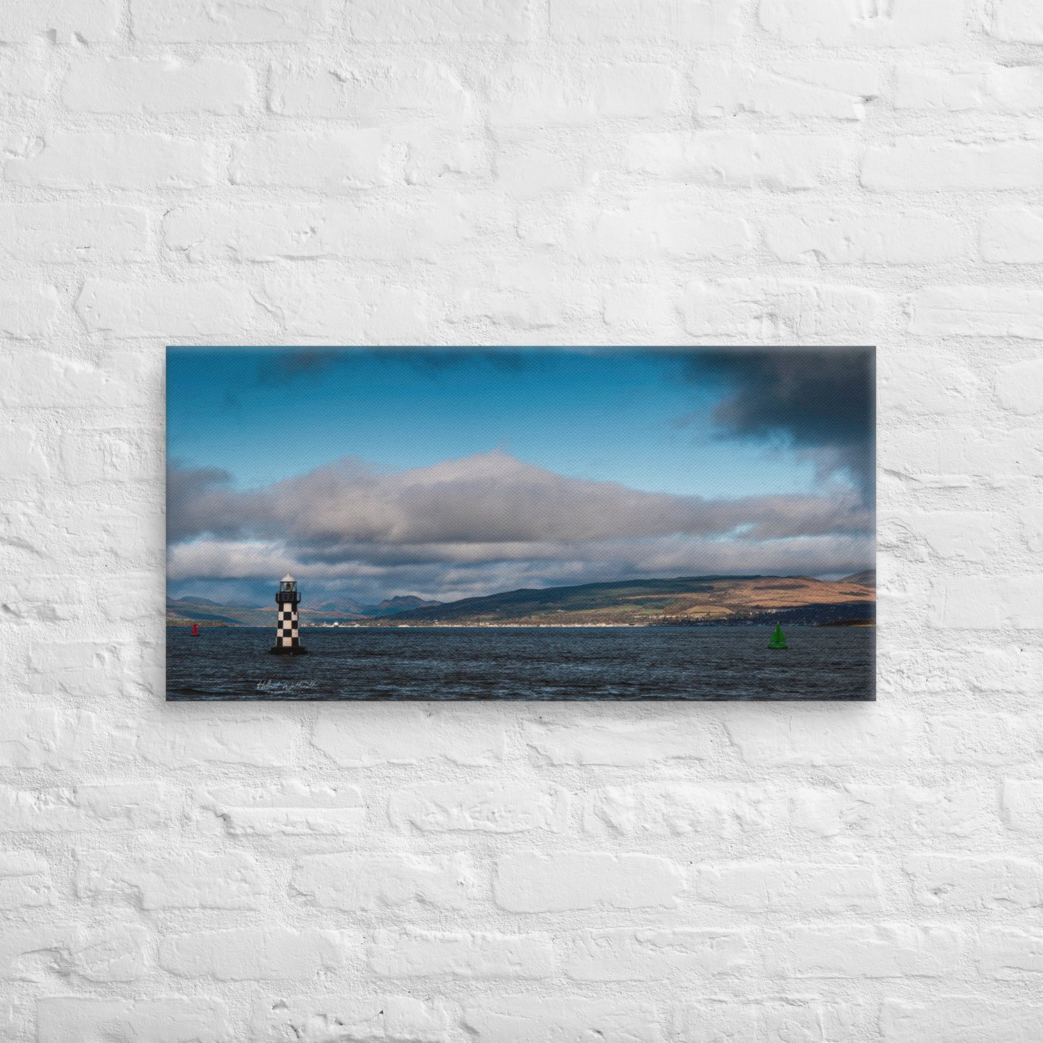 Perch Light Lighthouse Port Glasgow on the Clyde wall art Canvas Print