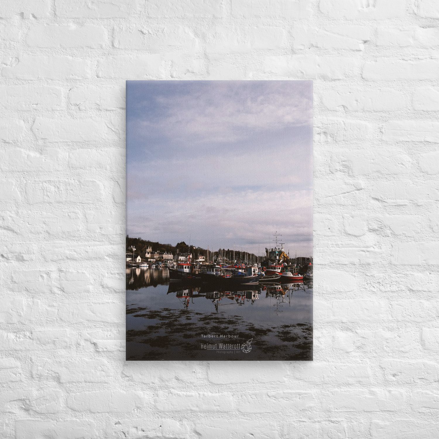 Tarbert Harbour, Kintyre Scotland wall art Canvas Print