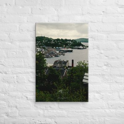 Oban harbour and ferry wall art Canvas Print