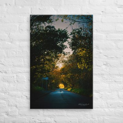 The road to Portencross at sunset wall art Canvas Print