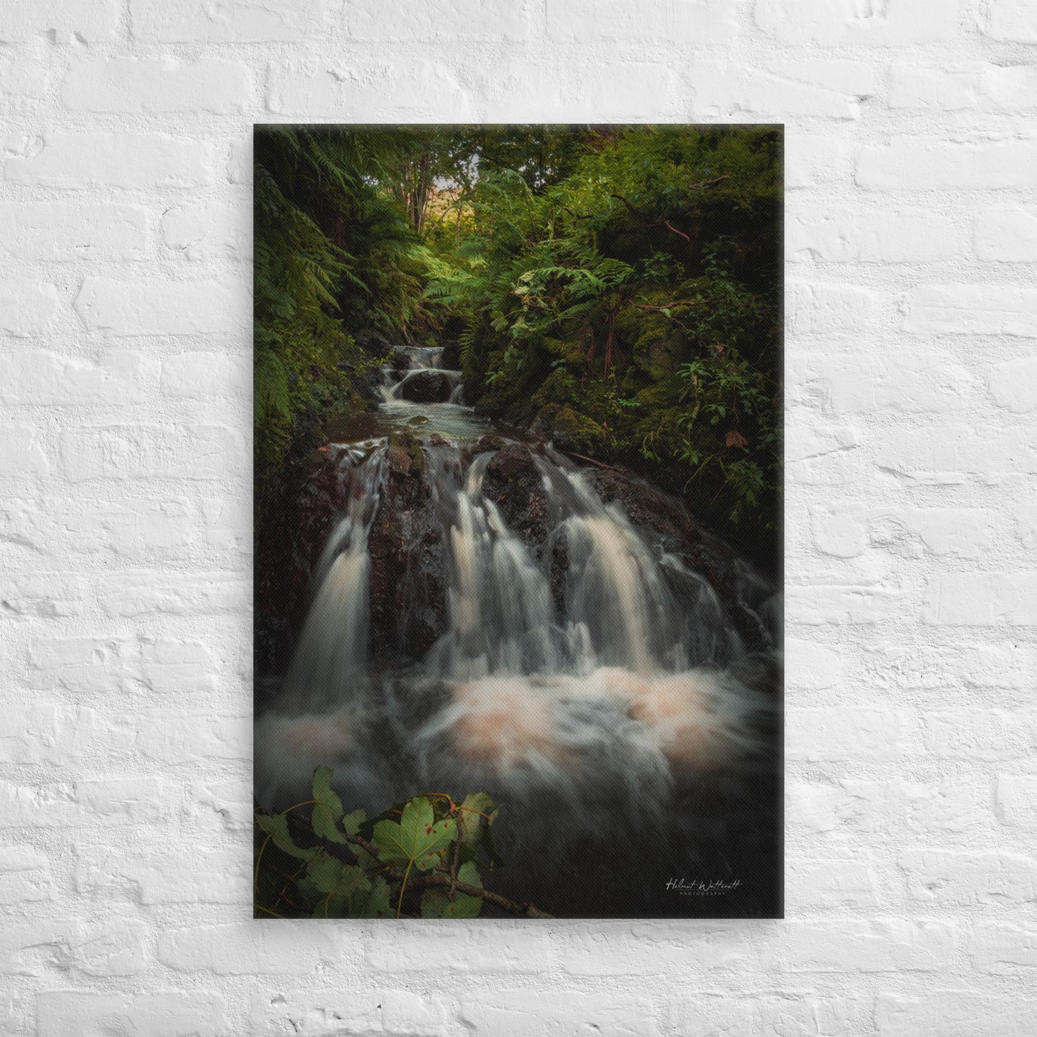 Small Scottish waterfall wall art Canvas Print