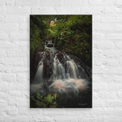 Small Scottish waterfall wall art Canvas Print