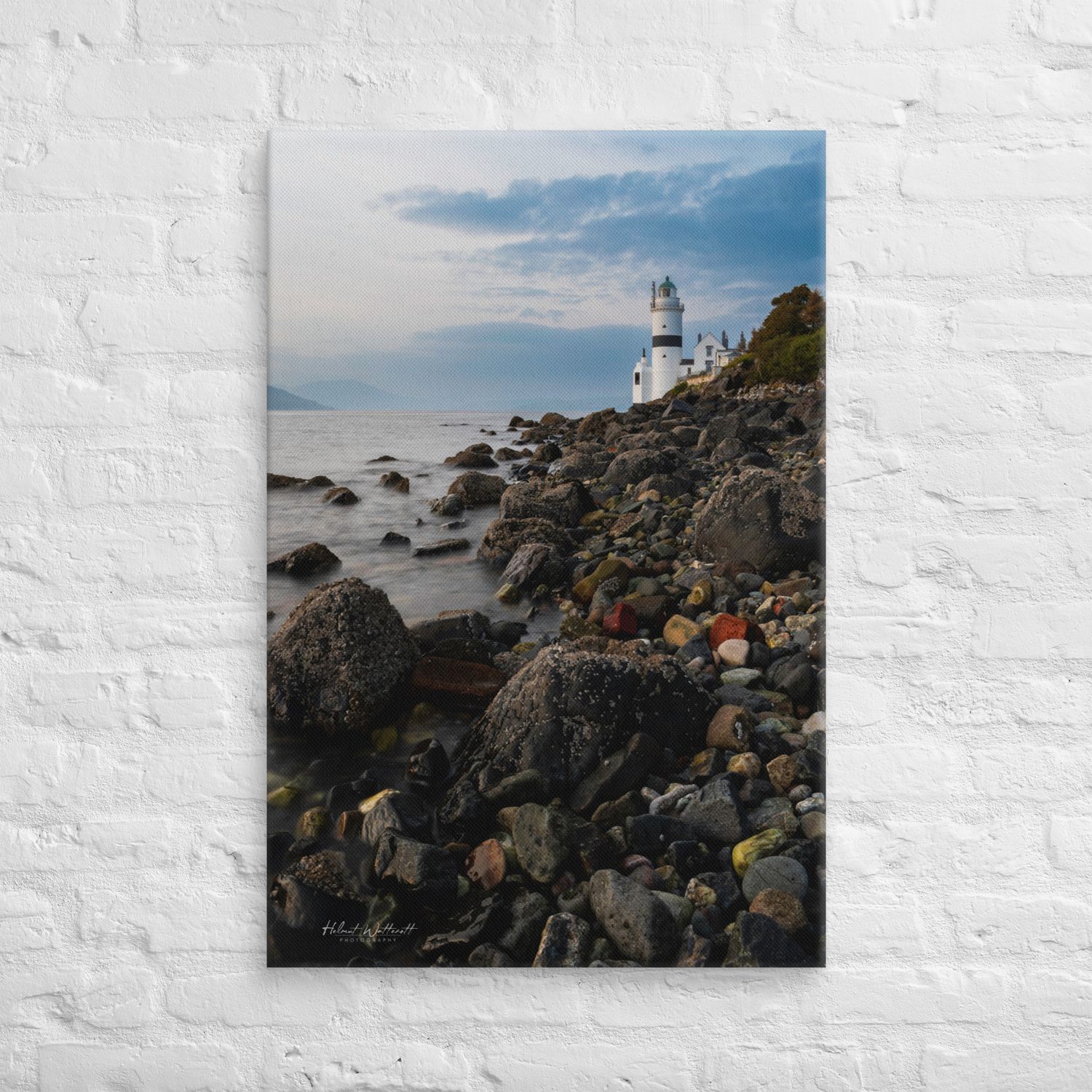 Cloch Lighthouse, Gourock, Scotland, wall art Canvas Print