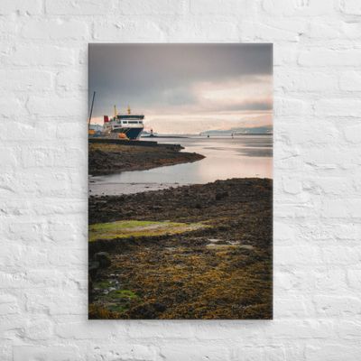Glen Rosa Ferry at Ferguson Shipyard, Port Glasgow, wall art Canvas Print