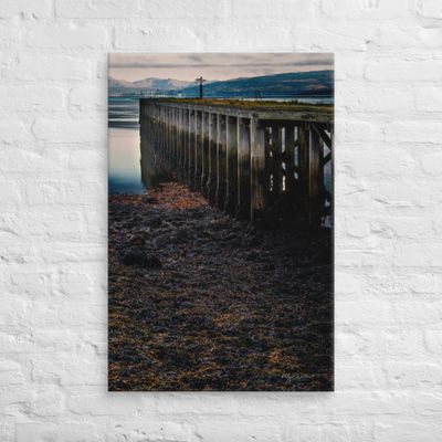 Abandoned pier on the river Clyde, Scotland, wall art Canvas Print