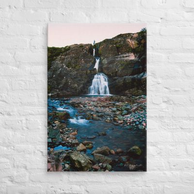 Glencoe waterfall wall art Canvas Print