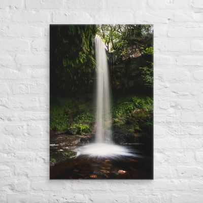 Biglees waterfall long exposure North Ayrshire Scotland wall art Canvas Print