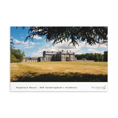 Hopetoun House AKA Sandringhams residence Outlander Filming Location Standard Postcard Print