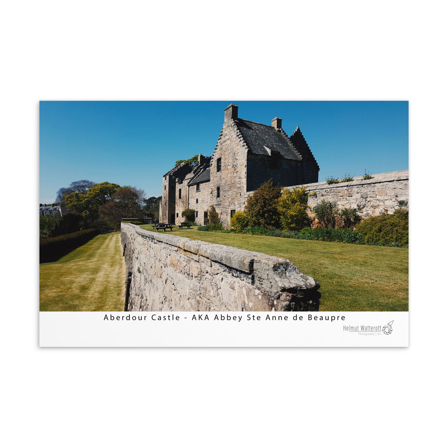 Aberdour Castle AKA Abbey Ste Anne de Beaupre Outlander Filming Location Standard Postcard Print