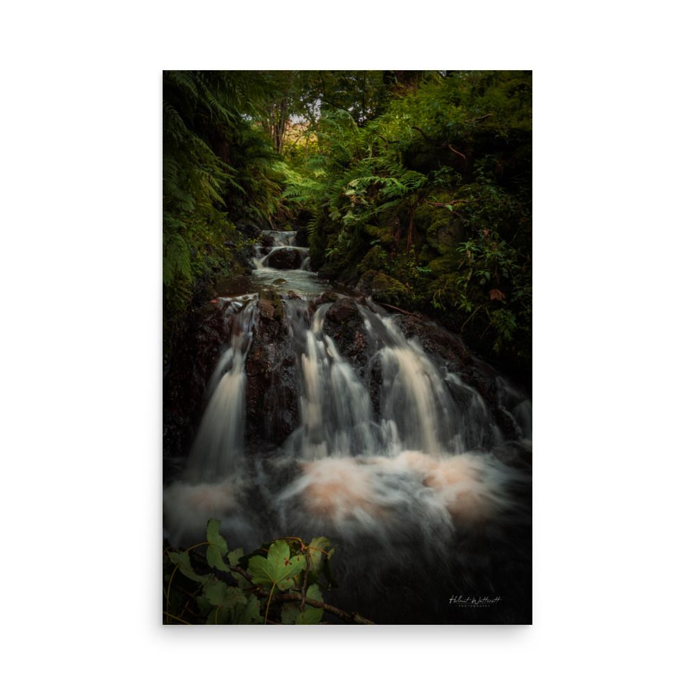 Small Scottish waterfall wall art photo paper poster print

