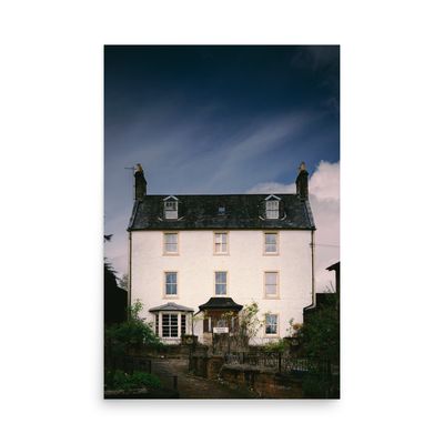 Valley Lodge White old building in Stirling, Scotland wall art photo paper poster print