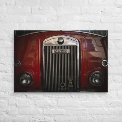 Dennis Vintage Fire Engine Wall Art Canvas Print