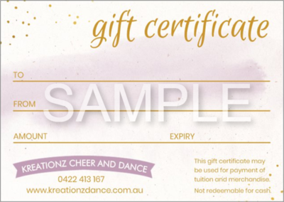 GIFT VOUCHERS