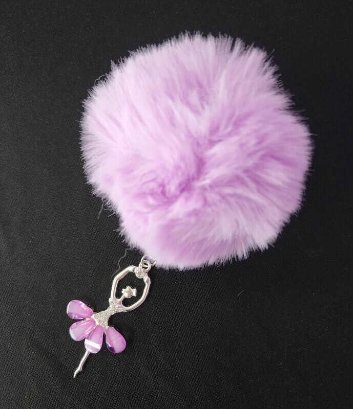 Ballerina Pom Pom Keyring