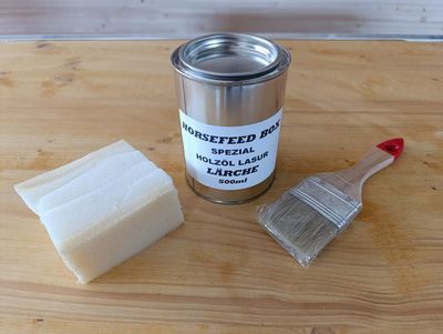 Original HORSEFEED BOX Spezial Holzöl Lasur Set