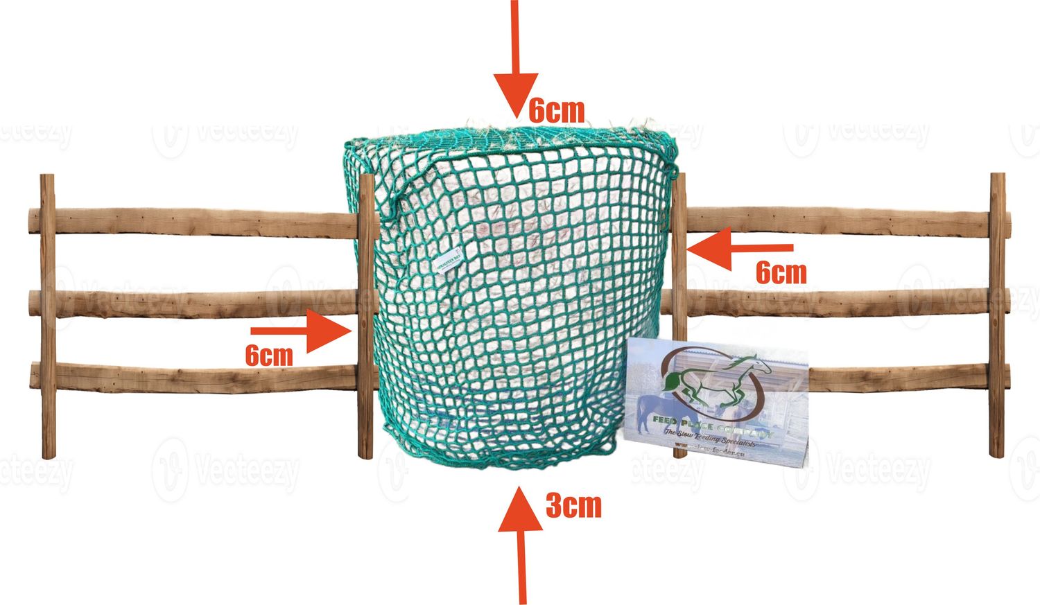 HORSEFEED BOX Rundballenheunetz Shetty Side 1,45m - NEW Diamond Cord