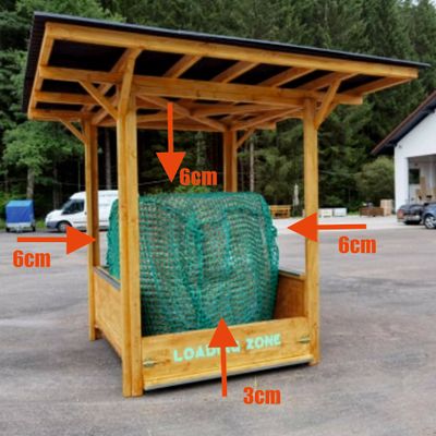 HORSEFEED BOX Rundballenheunetz 1,65m Shetty Side - NEW Diamond Cord