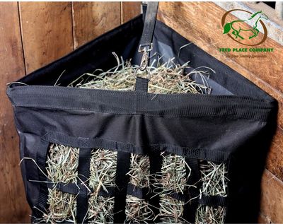 HORSEFEED BOX Gurtband Slow Feed Eck-Heusack