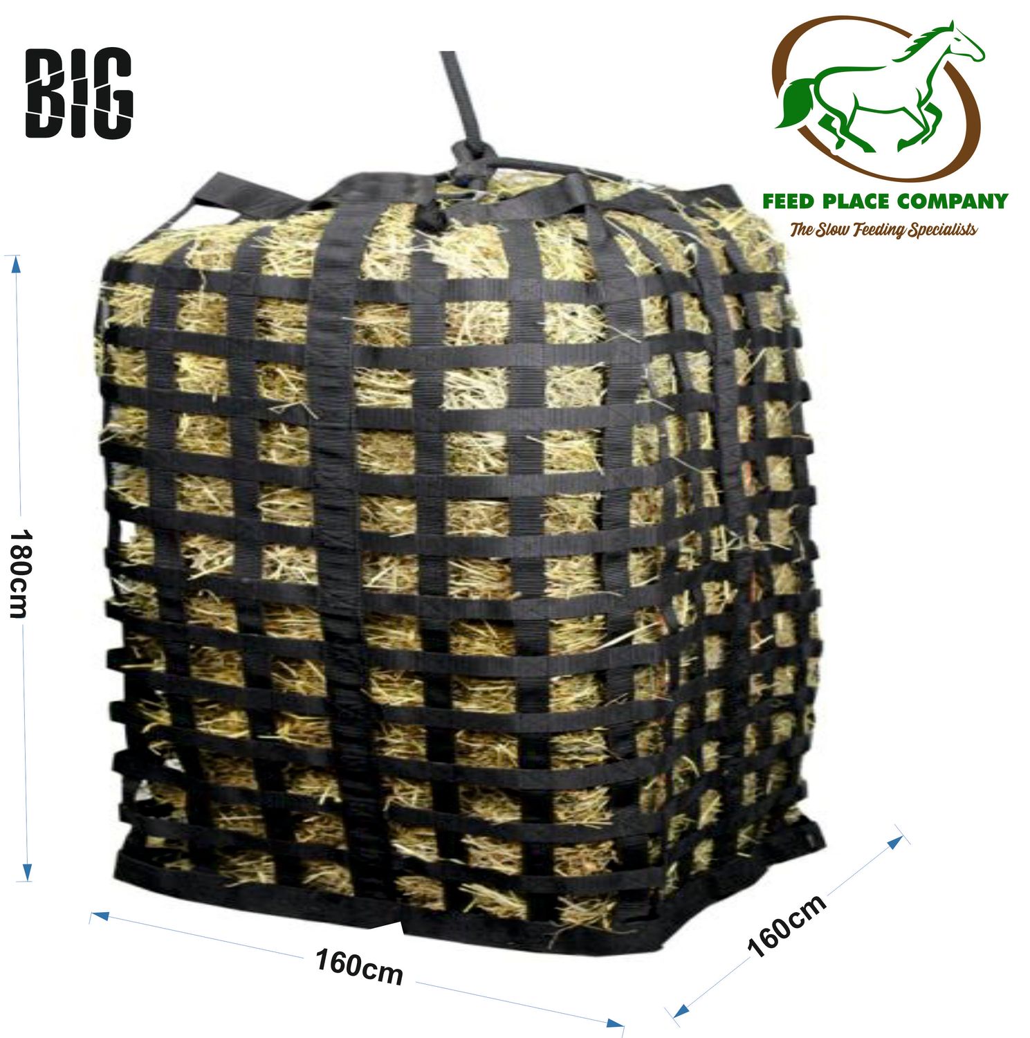 Original HORSEFEED BOX PREMIUM Gurtband Rundballenheunetz 1,65m - Großballenheunetz