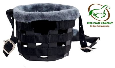 Original HORSEFEED BOX Maulkorb Teddyfleece Fressbremse
