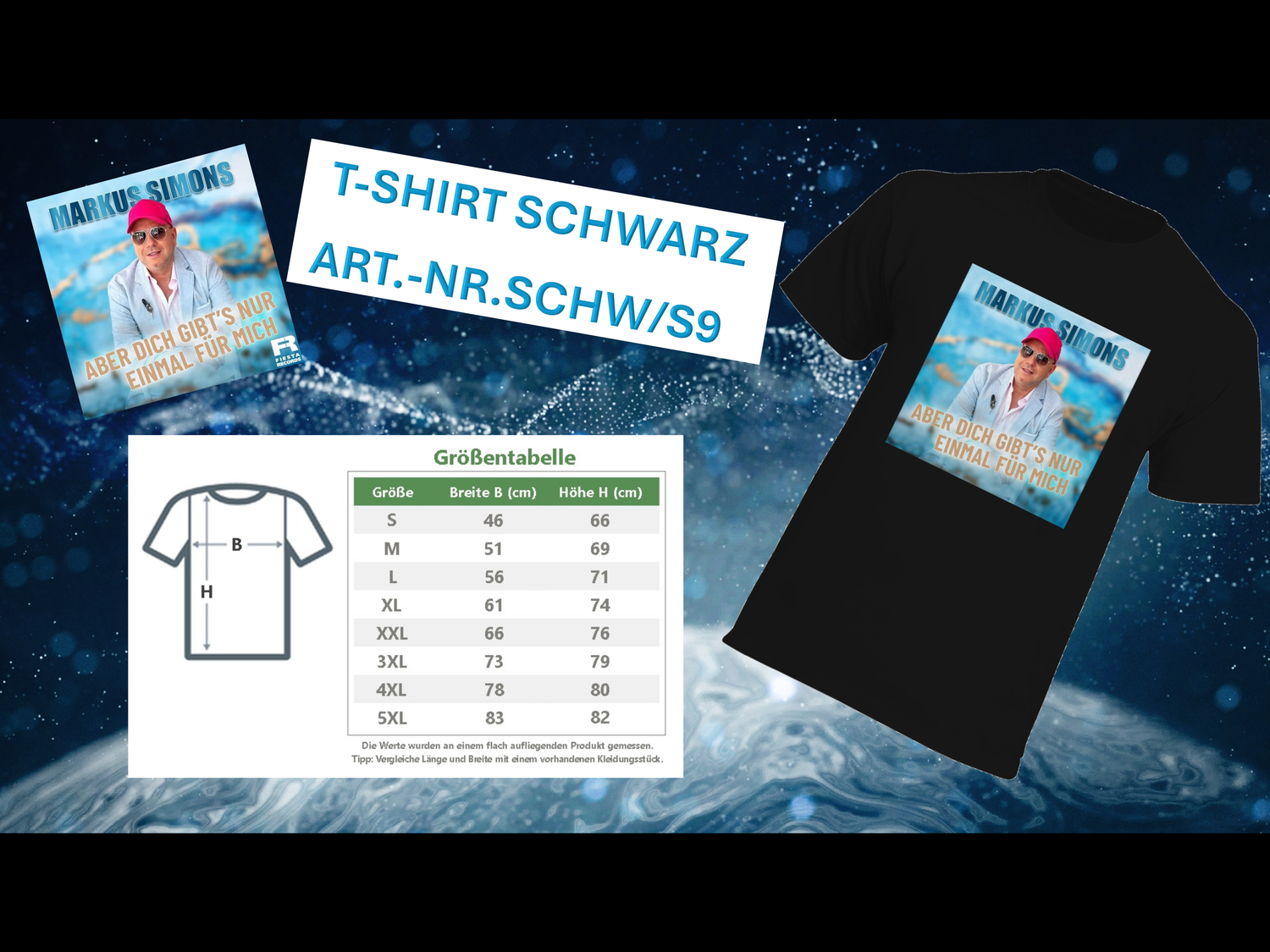Markus Simons Fan-T-Shirt Schwarz