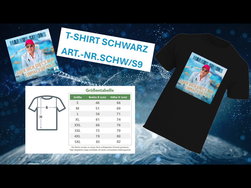 Markus Simons Fan-T-Shirt Schwarz