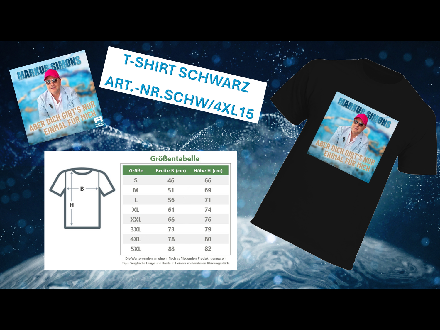 Markus Simons Fan-T-Shirt Schwarz