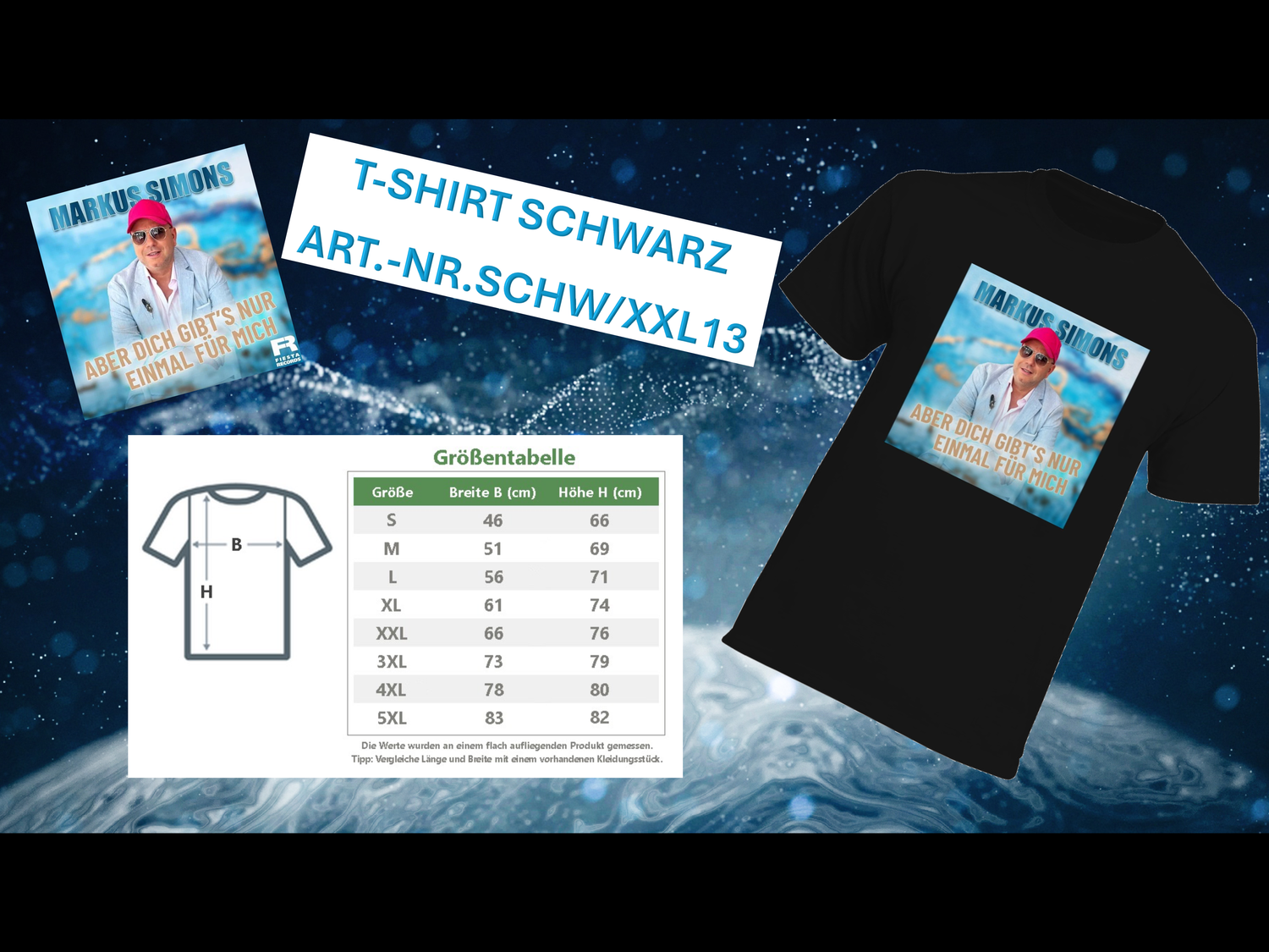 Markus Simons Fan-T-Shirt Schwarz